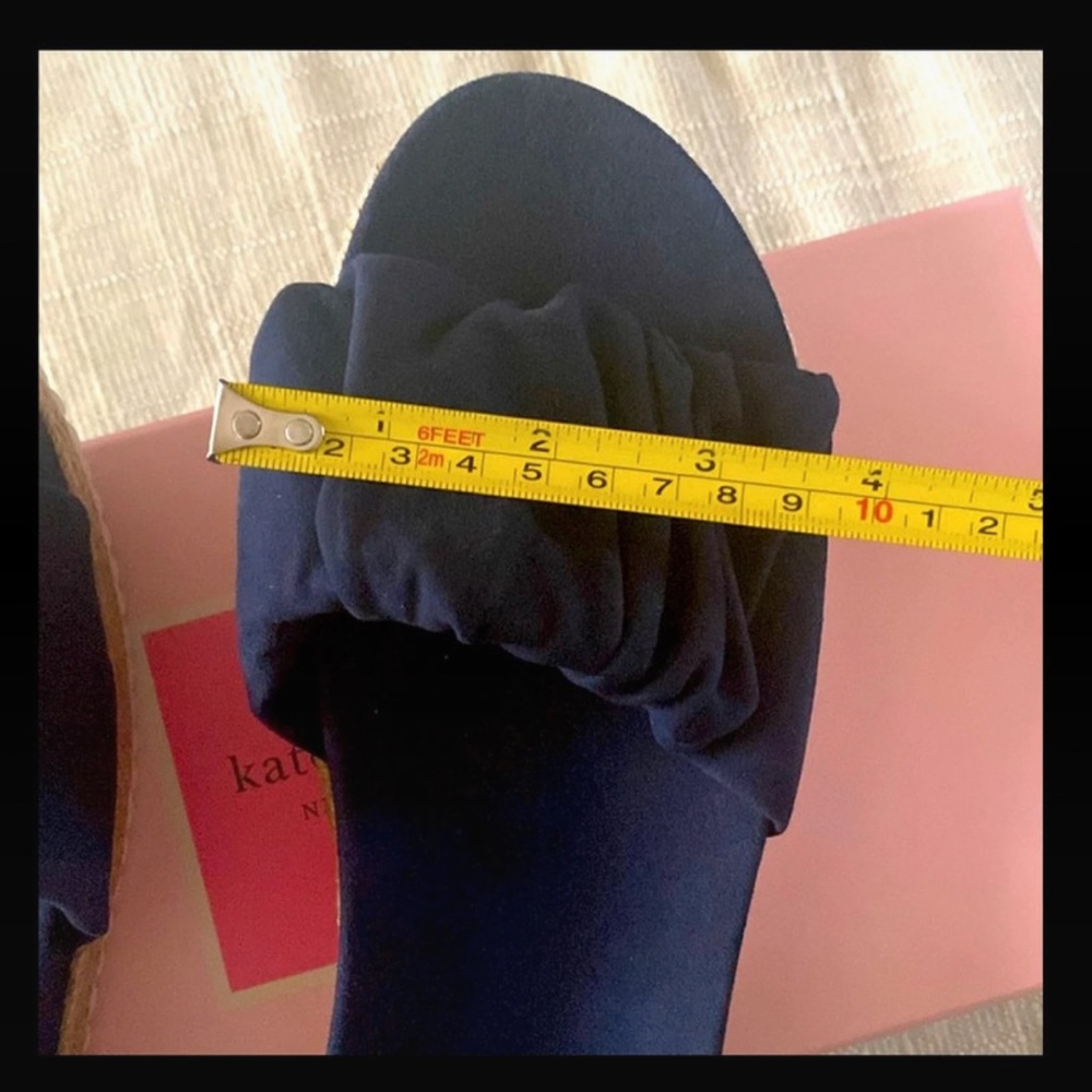 Kate Spade Zia Sandals 10M navy suede new in box - Picture 4 of 7